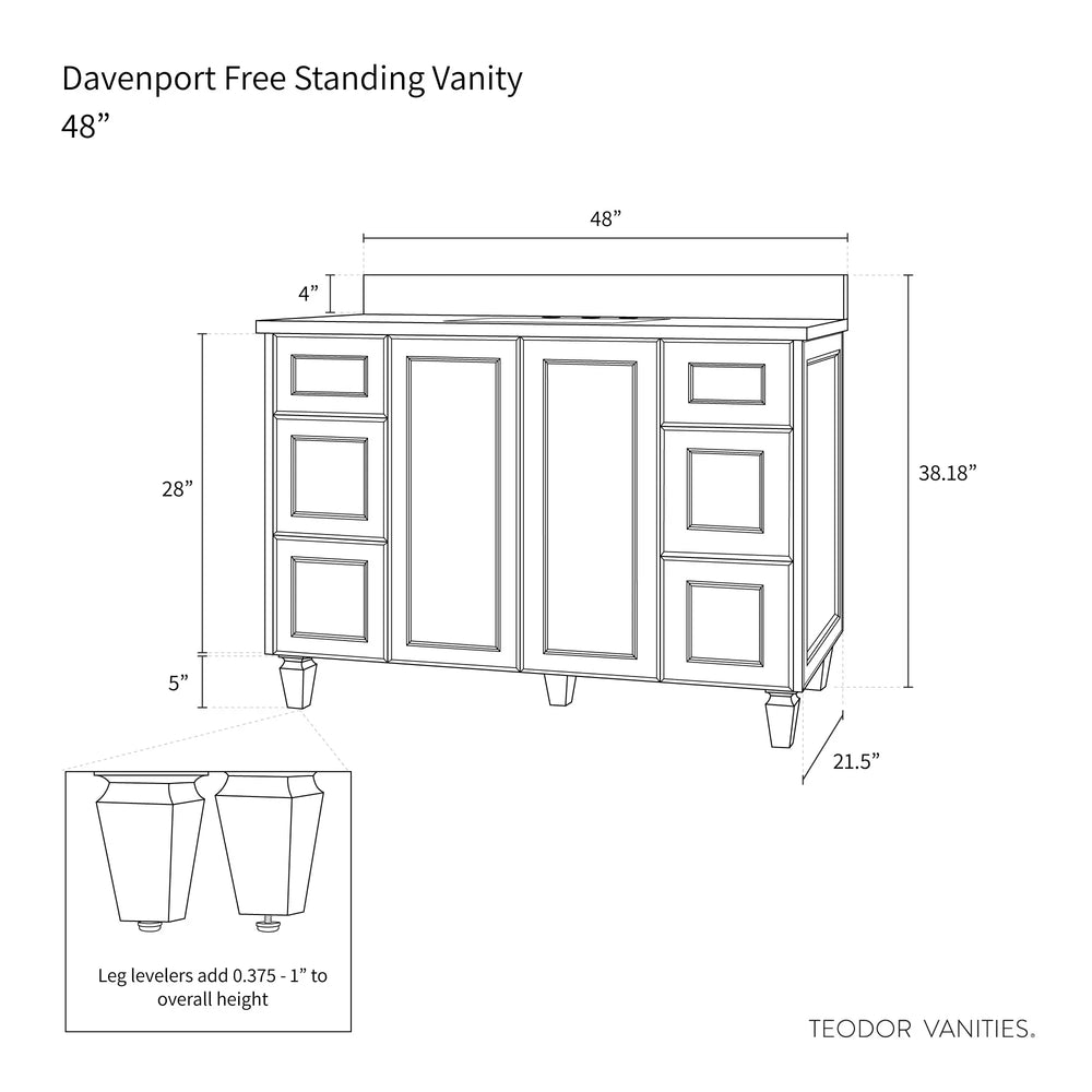 
                  
                    Davenport 48", Teodor® Almond Coast Vanity Teodor Bathroom VanityCanada
                  
                