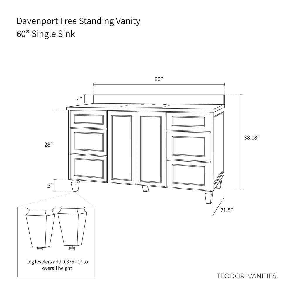 
                  
                    Davenport 60", Teodor® Almond Coast Vanity Teodor Bathroom VanityCanada
                  
                