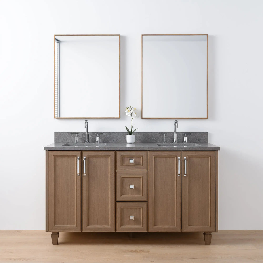 Davenport 60", Teodor® Almond Coast Vanity, Double Sink Teodor Bathroom VanityCanada