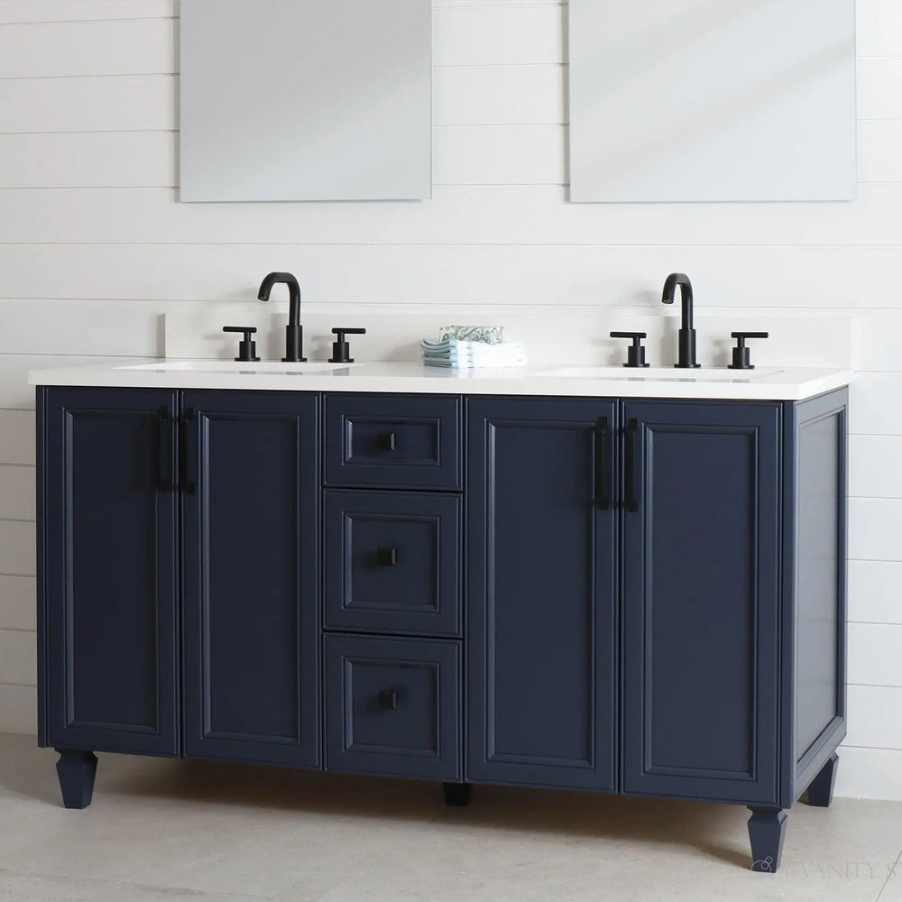 
                  
                    Davenport 60" Pacific Blue Bathroom Vanity, Double Sink
                  
                