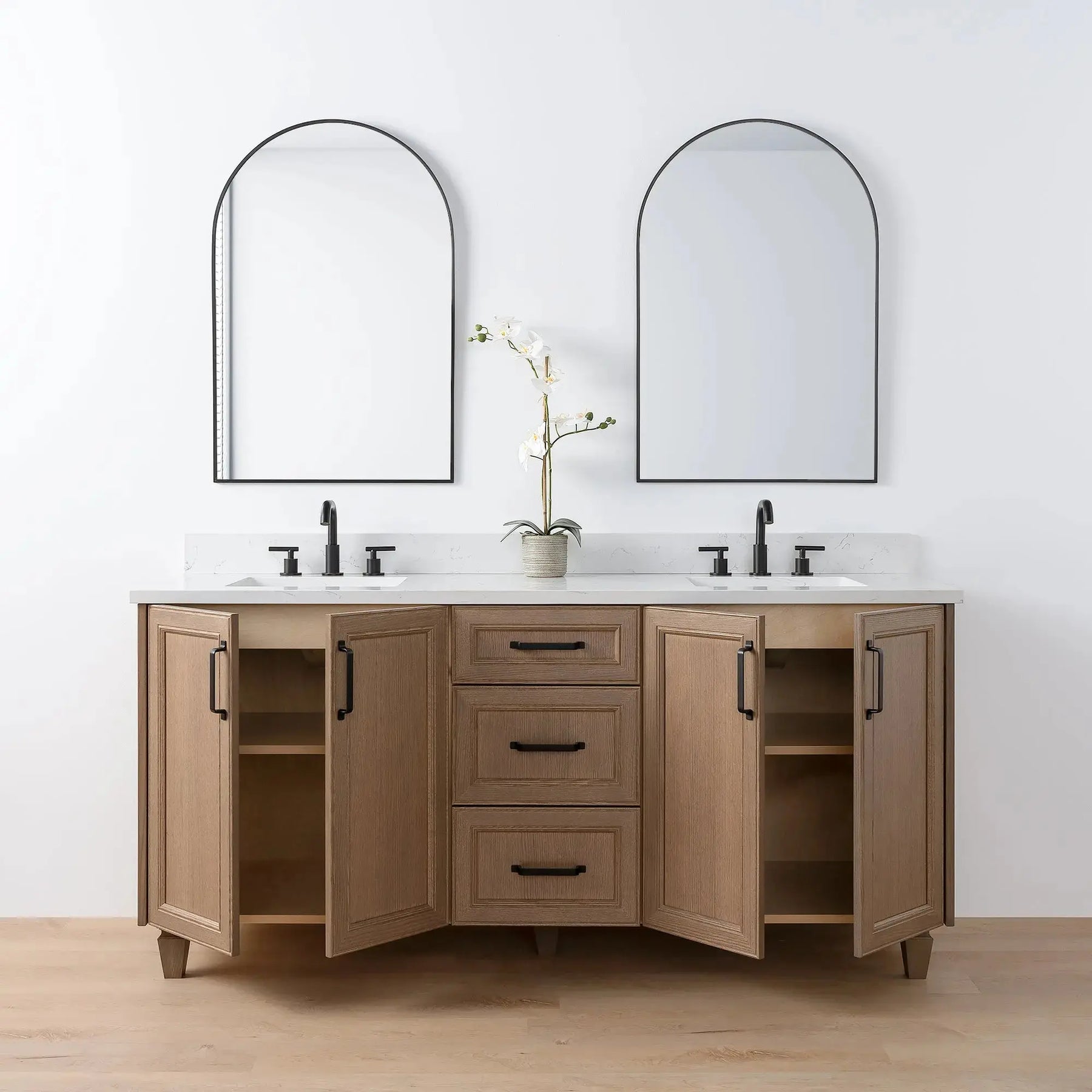 Davenport 72" Almond Coast Bathroom Vanity, Double Sink - Teodor ...