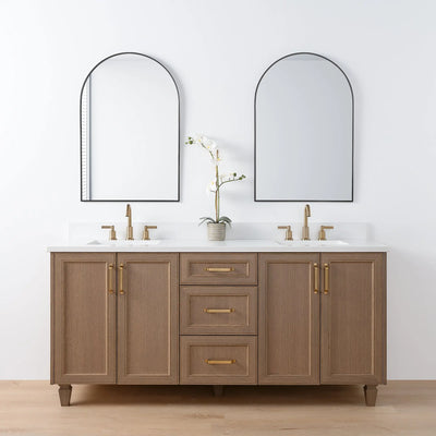 Davenport 72", Teodor® Almond Coast Vanity, Double Sink Teodor Bathroom VanityCanada