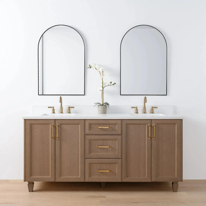 Davenport 72" Almond Coast Bathroom Vanity, Double Sink - Teodor ...