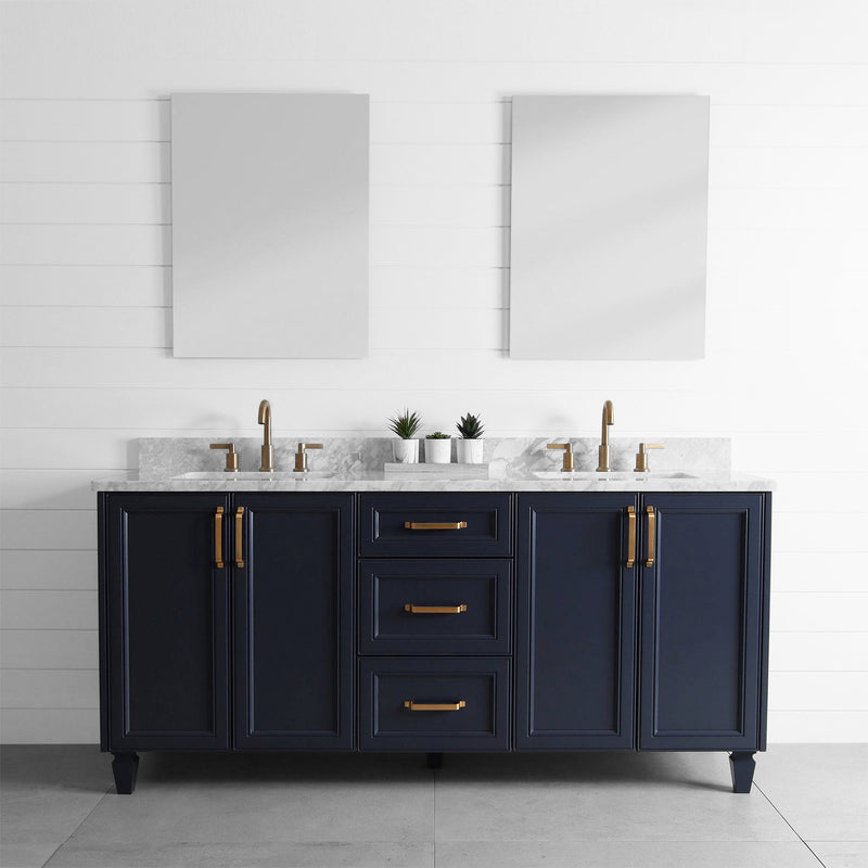 Davenport 72", Teodor® Pacific Blue Vanity, Double Sink