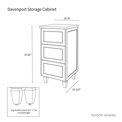 Davenport, Teodor® Almond Coast Storage Cabinet Teodor Bathroom VanityCanada