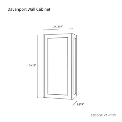 Davenport, Teodor® Almond Coast Wall Cabinet Teodor Bathroom VanityCanada