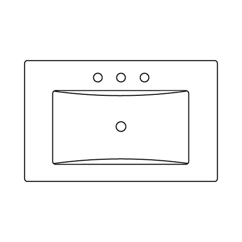 Faucet Spacing-SLIM 36L Arctic Trace Quartz Teodor Extra Bathroom VanityCanada