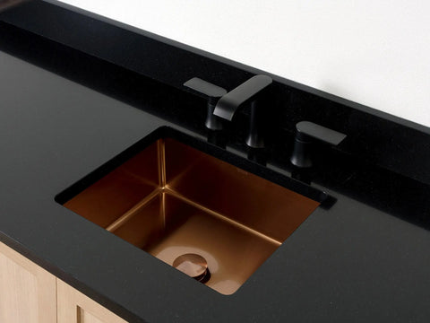 SLIM Rectangular Stainless Steel Undermount Sink Teodor Extra Bathroom Vanity Canada