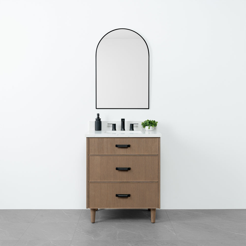 Malibu 30" Almond Coast Bathroom Vanity - All Drawers