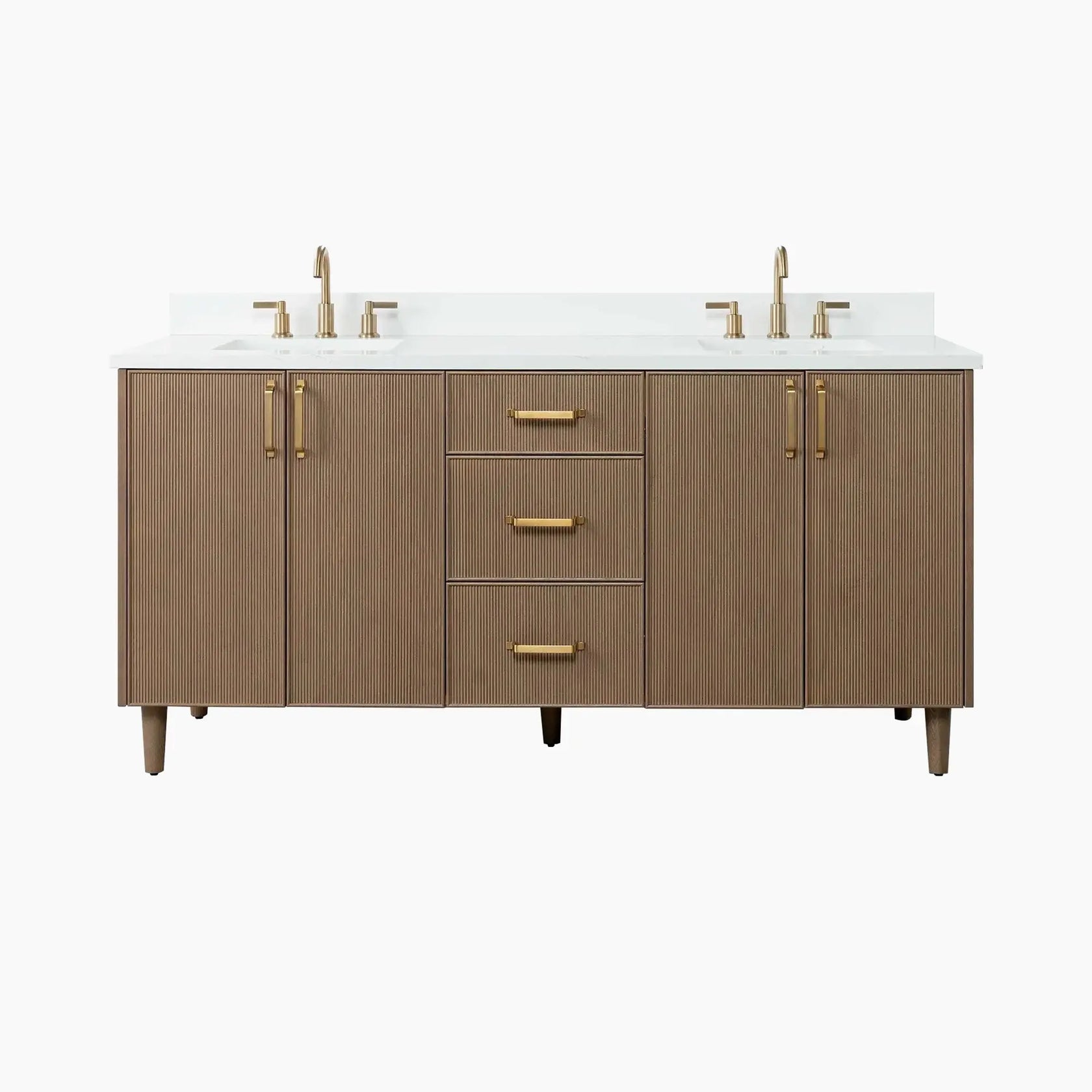 Malibu 72" Almond Coast Bathroom Vanity, Double Sink - Teodor Vanities ...