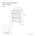 
                  
                    Malibu 24", Teodor® American Black Walnut Vanity Teodor Bathroom VanityCanada
                  
                