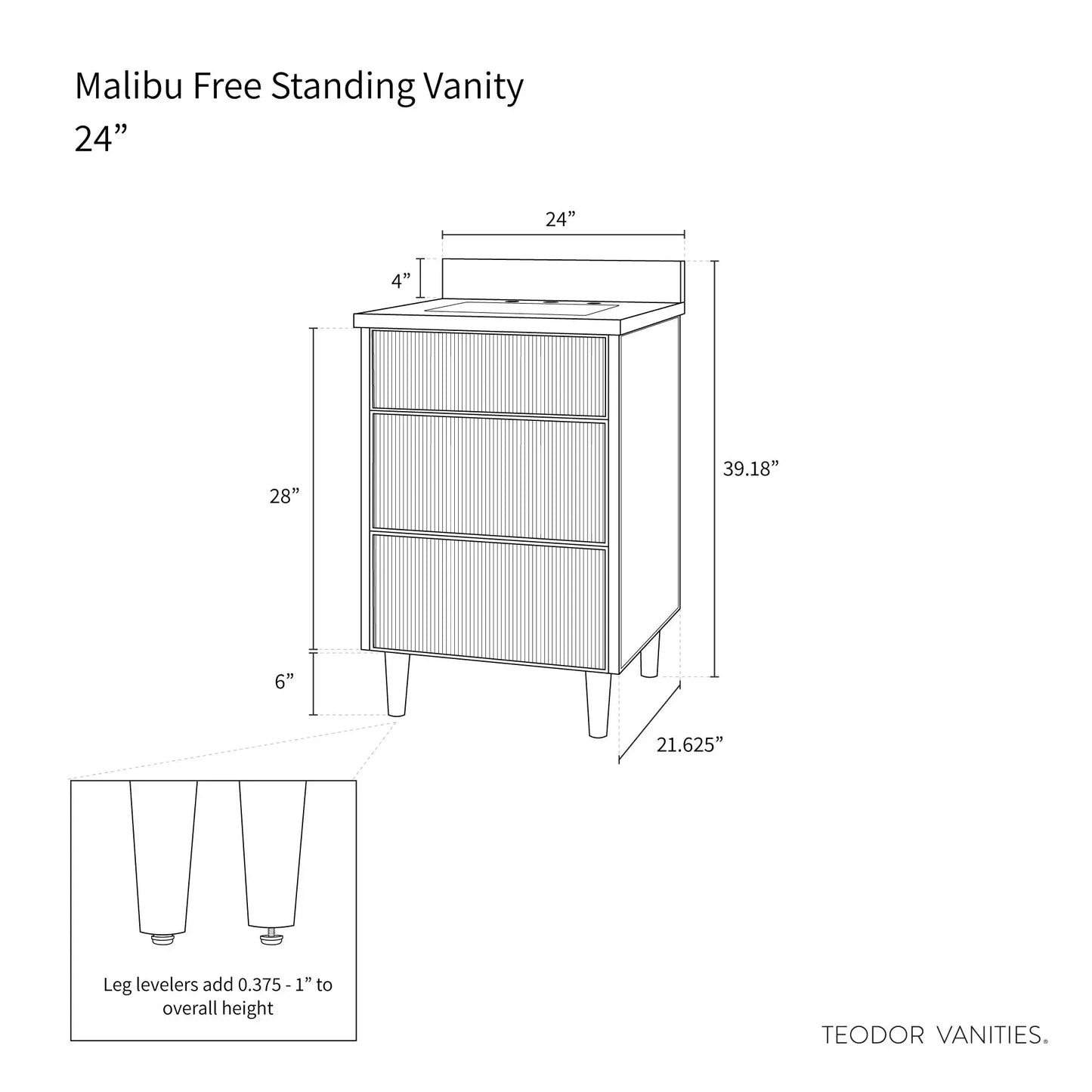 
                  
                    Malibu 24", Teodor® American Black Walnut Vanity Teodor Bathroom VanityCanada
                  
                