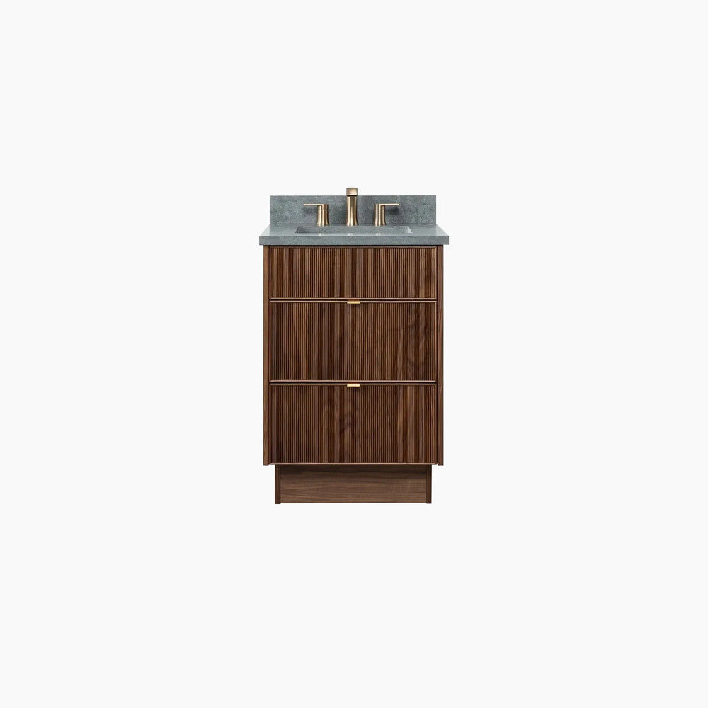 
                  
                    Malibu 24" American Black Walnut Bathroom Vanity - All Drawers
                  
                