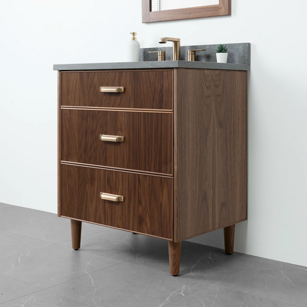 
                  
                    Malibu 30" American Black Walnut Bathroom Vanity - Teodor Vanities
                  
                