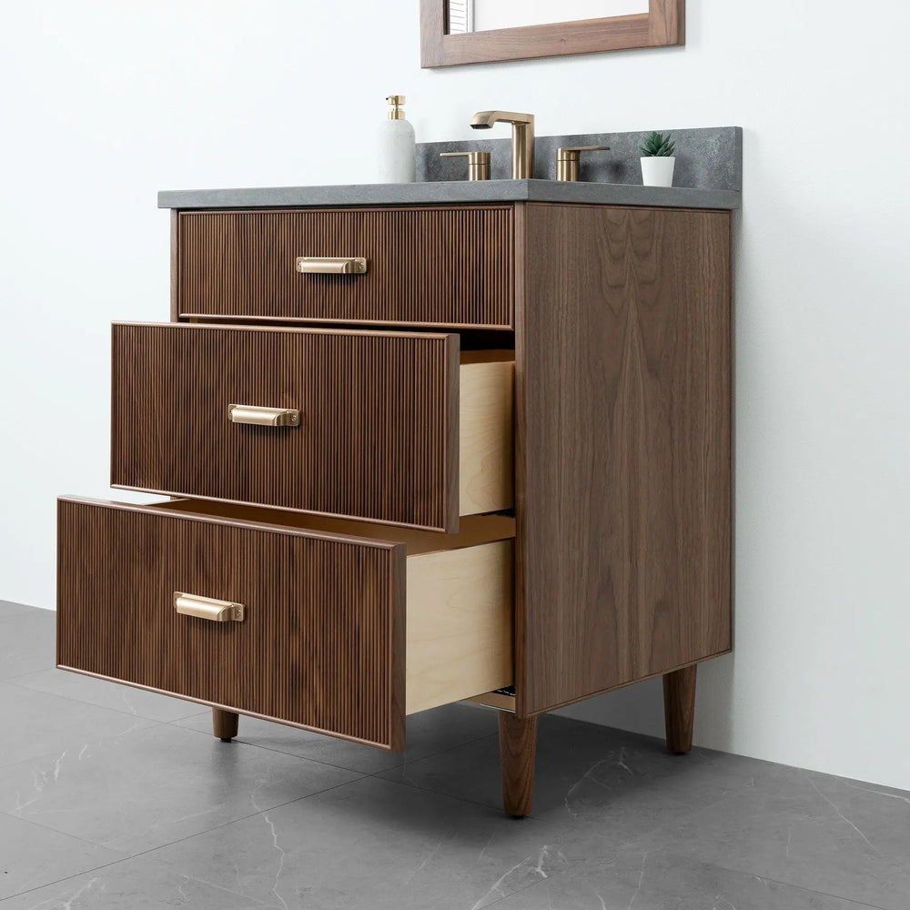 
                  
                    Malibu 30" American Black Walnut Bathroom Vanity - Teodor Vanities
                  
                