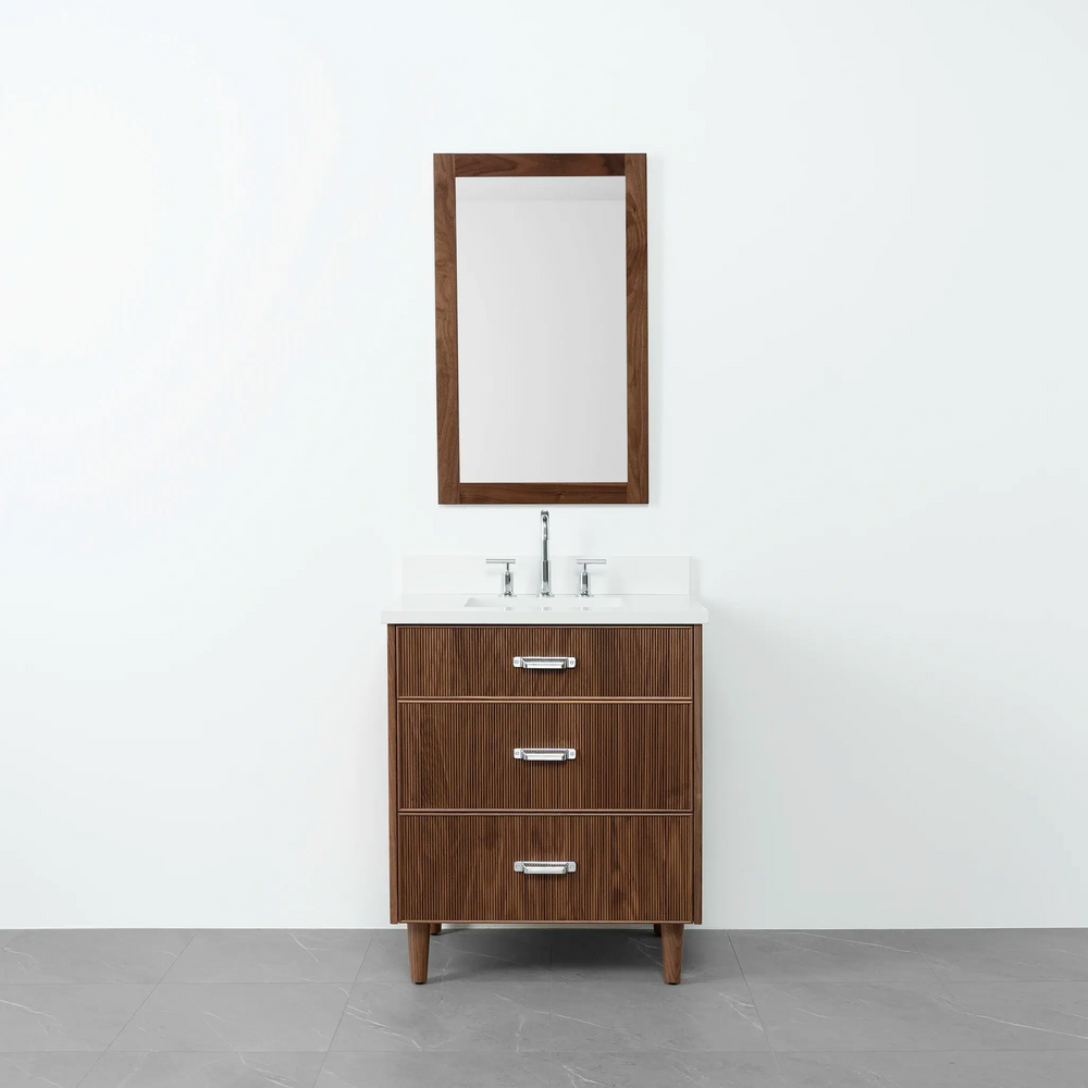 
                  
                    Malibu 30" American Black Walnut Bathroom Vanity - Teodor Vanities
                  
                