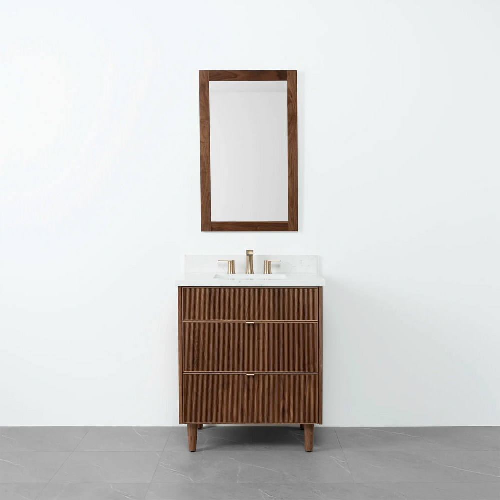 
                  
                    Malibu 30" American Black Walnut Bathroom Vanity - Teodor Vanities
                  
                