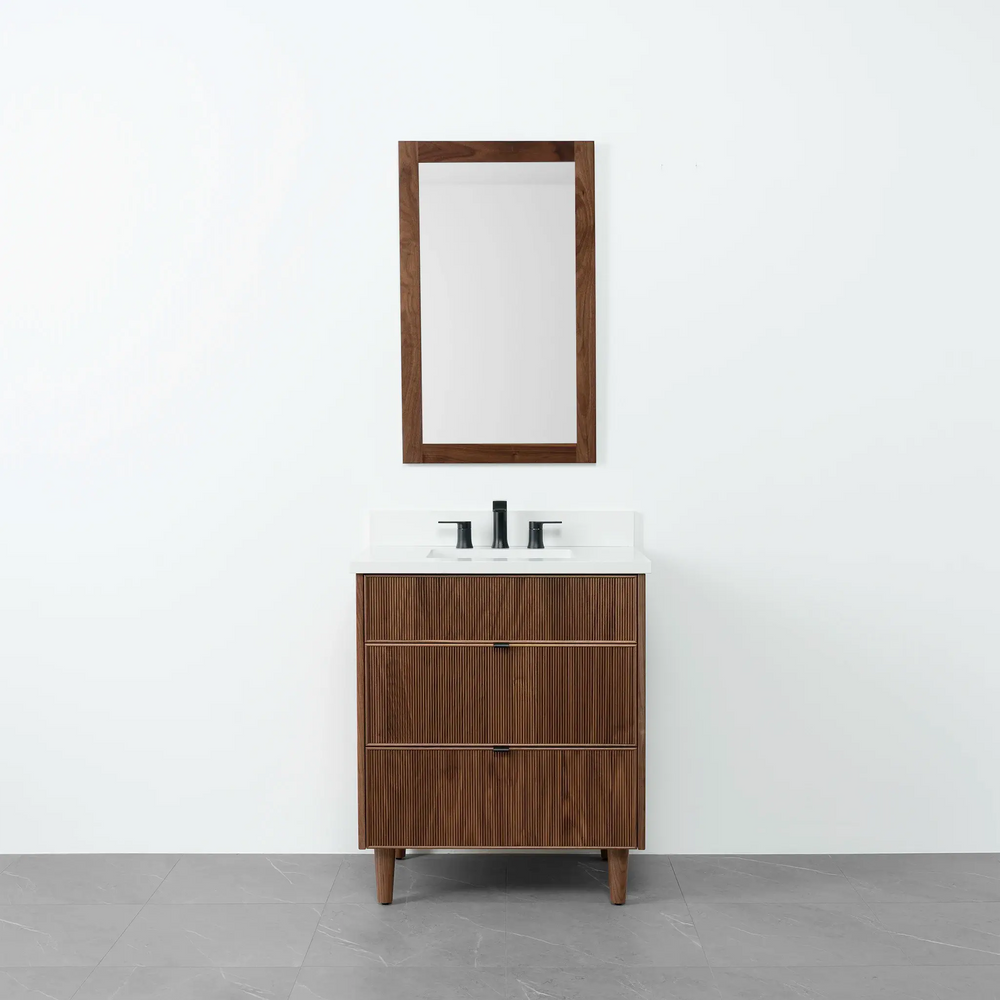 
                  
                    Malibu 30" American Black Walnut Bathroom Vanity - Teodor Vanities
                  
                