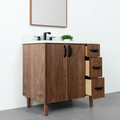 
                  
                    Malibu 36" American Black Walnut Bathroom Vanity, Left Sink - Teodor Vanities
                  
                
