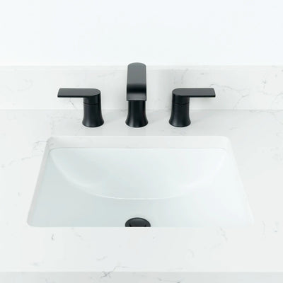 Malibu 36" American Black Walnut Bathroom Vanity, Left Sink