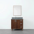 
                  
                    Malibu 36" American Black Walnut Bathroom Vanity, Left Sink - Teodor Vanities
                  
                