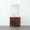 
                  
                    Malibu 36" American Black Walnut Bathroom Vanity, Left Sink - Teodor Vanities
                  
                