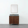 
                  
                    Malibu 36" American Black Walnut Bathroom Vanity, Left Sink - Teodor Vanities
                  
                