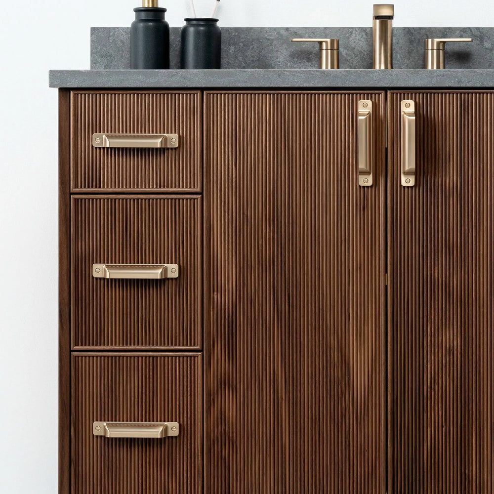 
                  
                    Malibu 36" American Black Walnut Bathroom Vanity, Right Sink - Teodor Vanities
                  
                