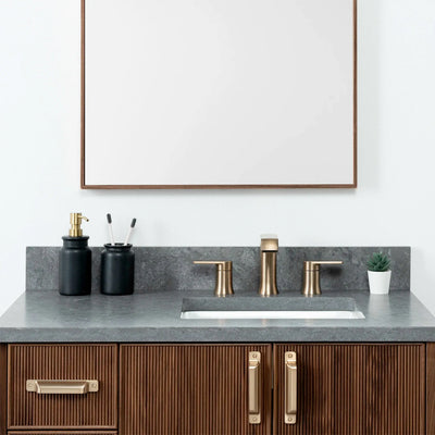Malibu 36" American Black Walnut Bathroom Vanity, Right Sink