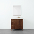 
                  
                    Malibu 36" American Black Walnut Bathroom Vanity, Right Sink - Teodor Vanities
                  
                