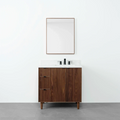 
                  
                    Malibu 36" American Black Walnut Bathroom Vanity, Right Sink - Teodor Vanities
                  
                