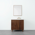 
                  
                    Malibu 36" American Black Walnut Bathroom Vanity, Right Sink - Teodor Vanities
                  
                