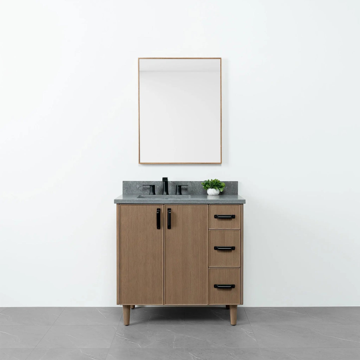 Malibu 36", Teodor® Almond Coast Vanity, Left Sink Teodor Bathroom VanityCanada