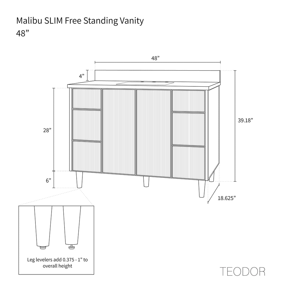 
                  
                    Malibu SLIM 48" Almond Coast Bathroom Vanity
                  
                