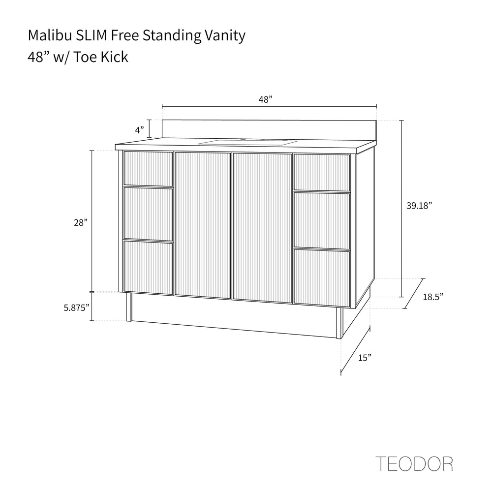 
                  
                    Malibu SLIM 48" American Black Walnut Bathroom Vanity
                  
                