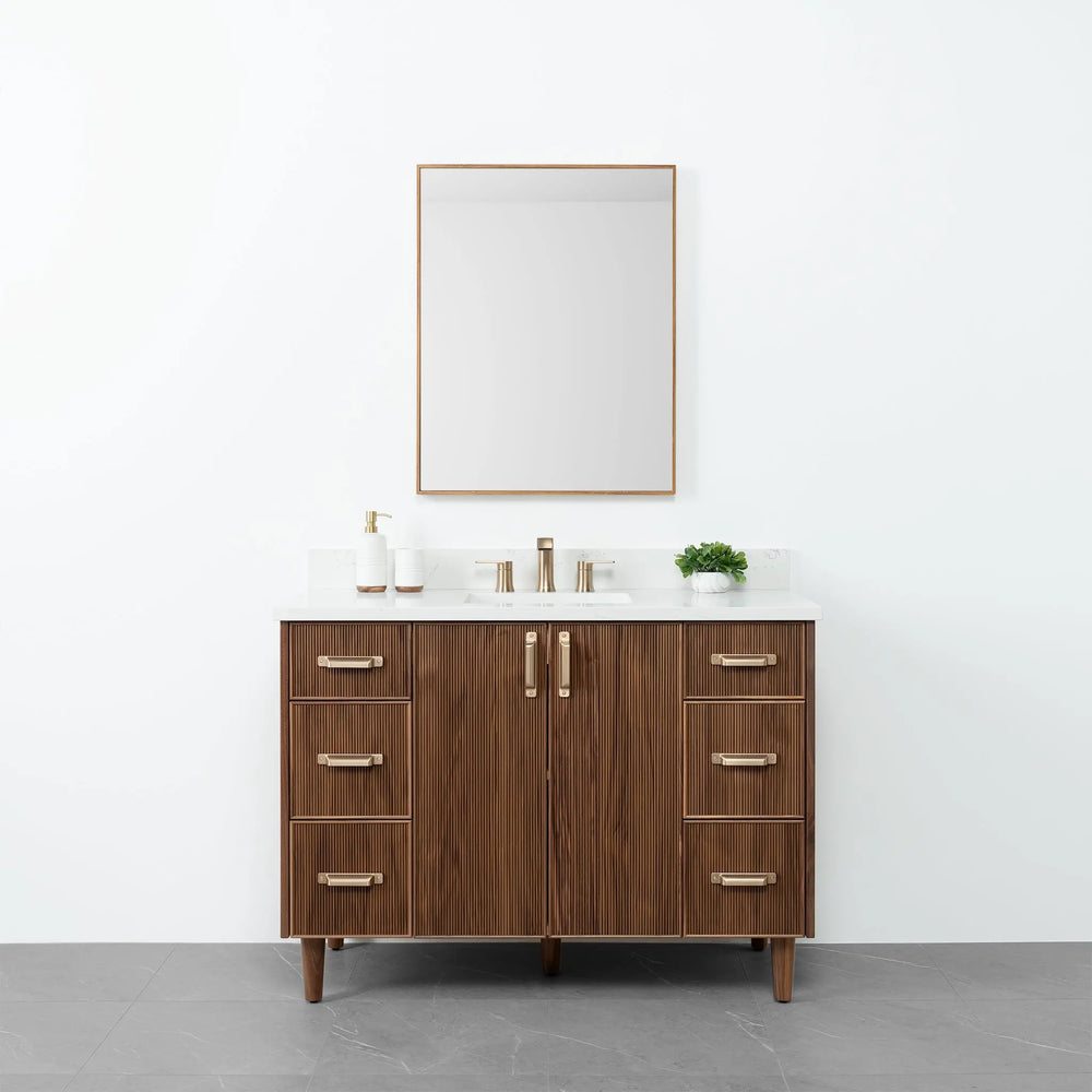 
                  
                    Malibu 48" American Black Walnut Bathroom Vanity - Teodor Vanities
                  
                