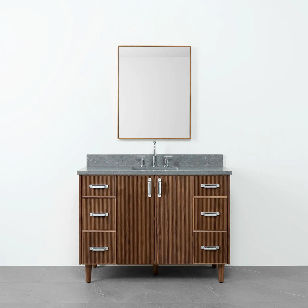 
                  
                    Malibu 48" American Black Walnut Bathroom Vanity - Teodor Vanities
                  
                