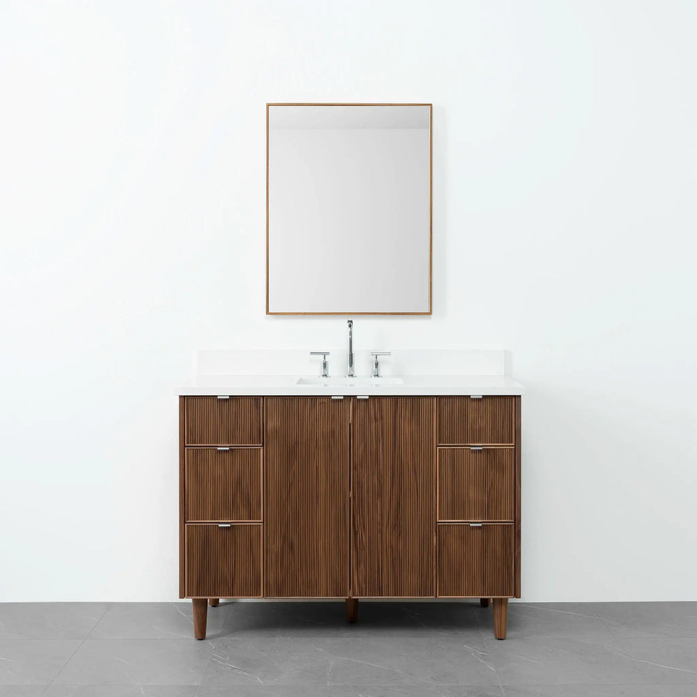 
                  
                    Malibu 48" American Black Walnut Bathroom Vanity - Teodor Vanities
                  
                