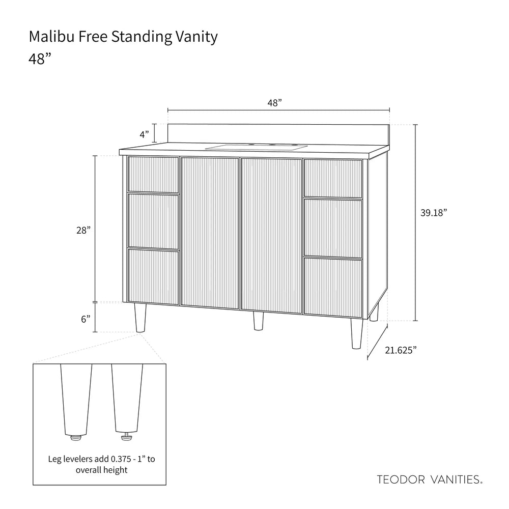 
                  
                    Malibu 48", Teodor® Almond Coast Vanity Teodor Bathroom VanityCanada
                  
                