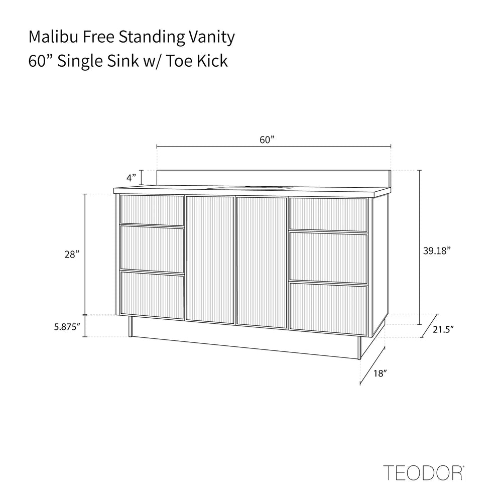 
                  
                    Malibu SLIM 60" American Black Walnut Bathroom Vanity Teodor Bathroom Vanity Canada
                  
                