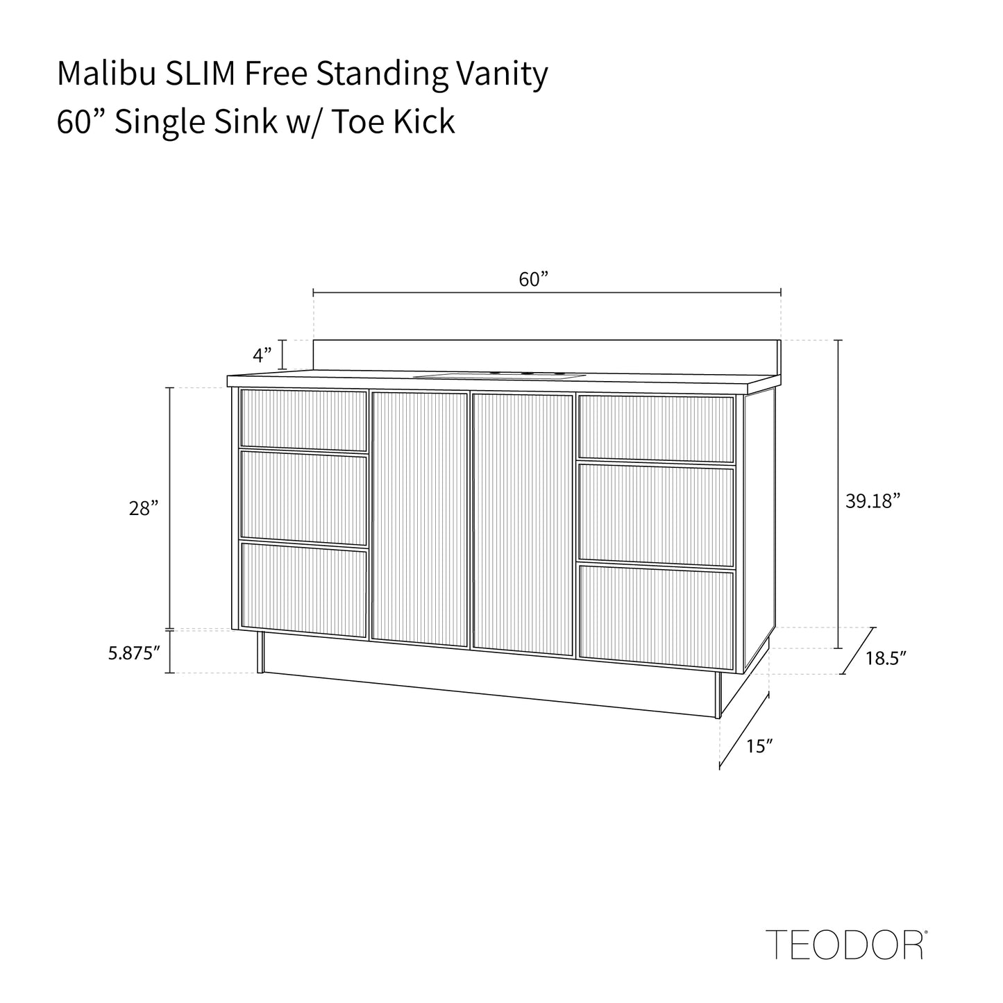 
                  
                    Malibu SLIM 60" American Black Walnut Bathroom Vanity
                  
                