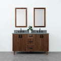 
                  
                    Malibu 60" American Black Walnut Bathroom Vanity, Double Sink - Teodor Vanities
                  
                