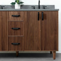 
                  
                    Malibu 60" American Black Walnut Bathroom Vanity, Double Sink - Teodor Vanities
                  
                