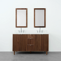
                  
                    Malibu 60" American Black Walnut Bathroom Vanity, Double Sink - Teodor Vanities
                  
                