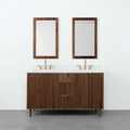 
                  
                    Malibu 60" American Black Walnut Bathroom Vanity, Double Sink - Teodor Vanities
                  
                