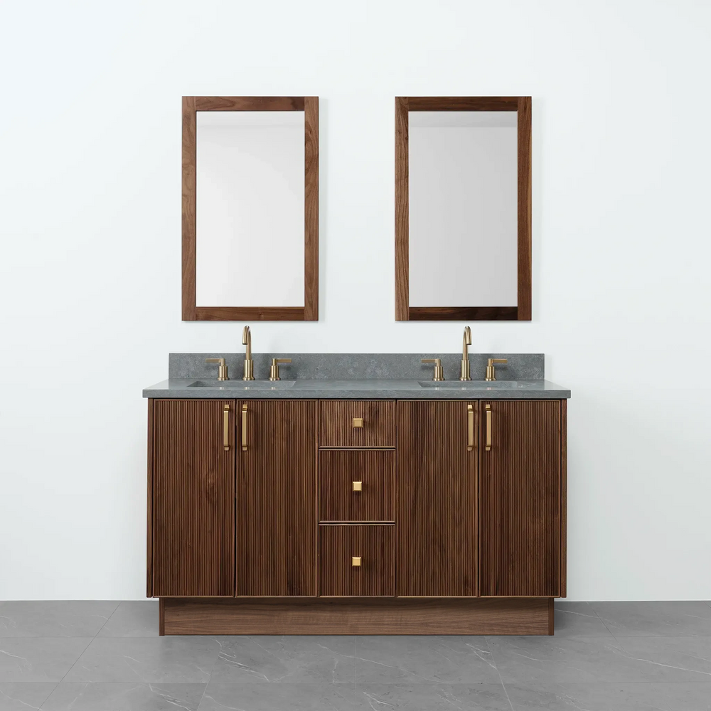 
                  
                    Malibu 60" American Black Walnut Bathroom Vanity, Double Sink
                  
                