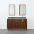 
                  
                    Malibu SLIM 60" American Black Walnut Bathroom Vanity, Double Sink Teodor Bathroom Vanity Canada
                  
                