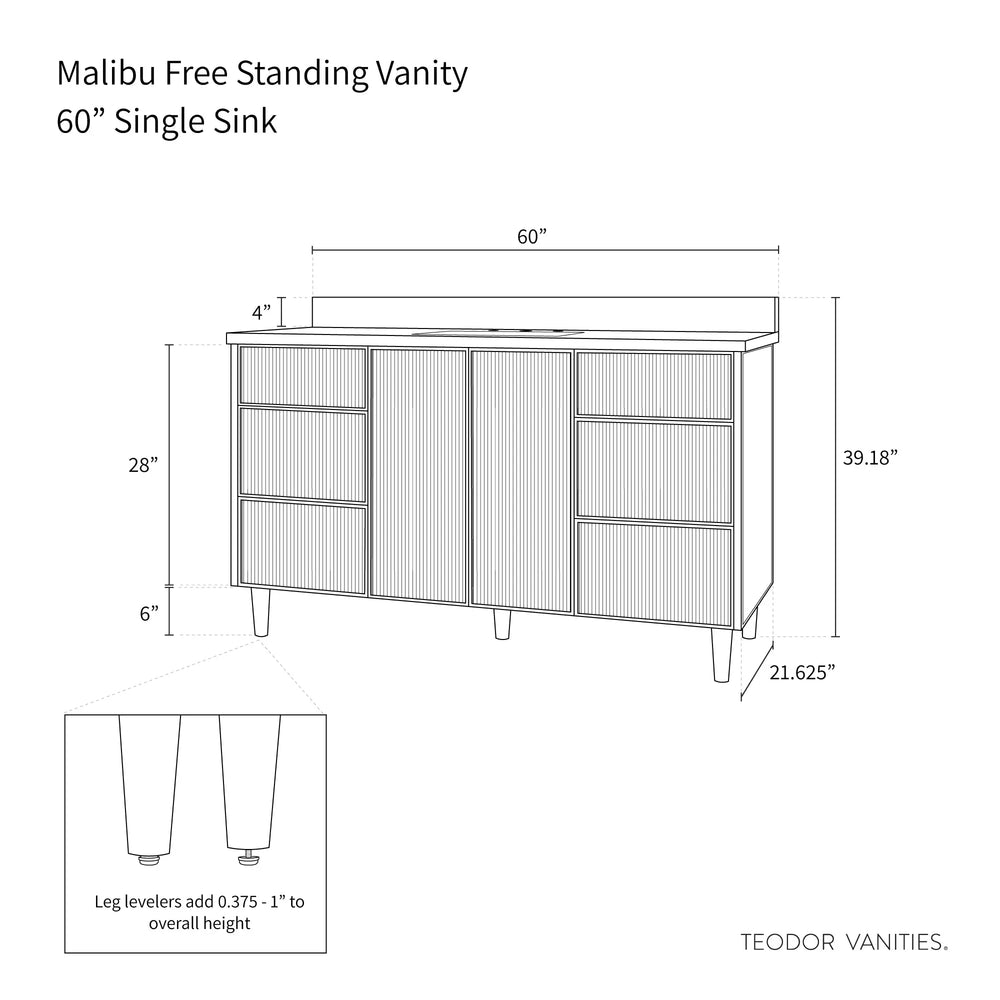 
                  
                    Malibu 60", Teodor® Almond Coast Vanity Teodor Bathroom VanityCanada
                  
                