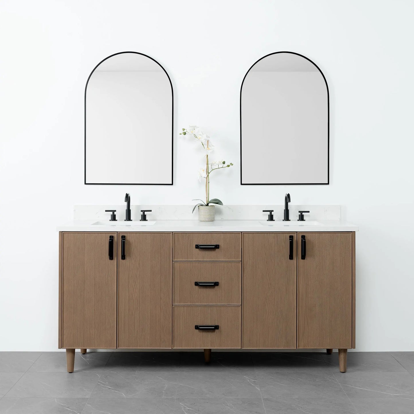 Malibu 72", Teodor® Almond Coast Vanity, Double Sink Teodor Bathroom VanityCanada