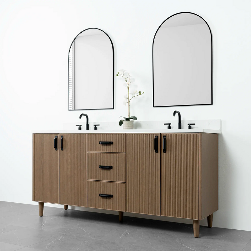 Malibu 72", Teodor® Almond Coast Vanity, Double Sink Teodor Bathroom VanityCanada